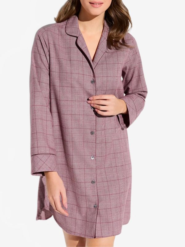 Nachthemd "Cozy Flannel" bordeaux, ZIMMERLI