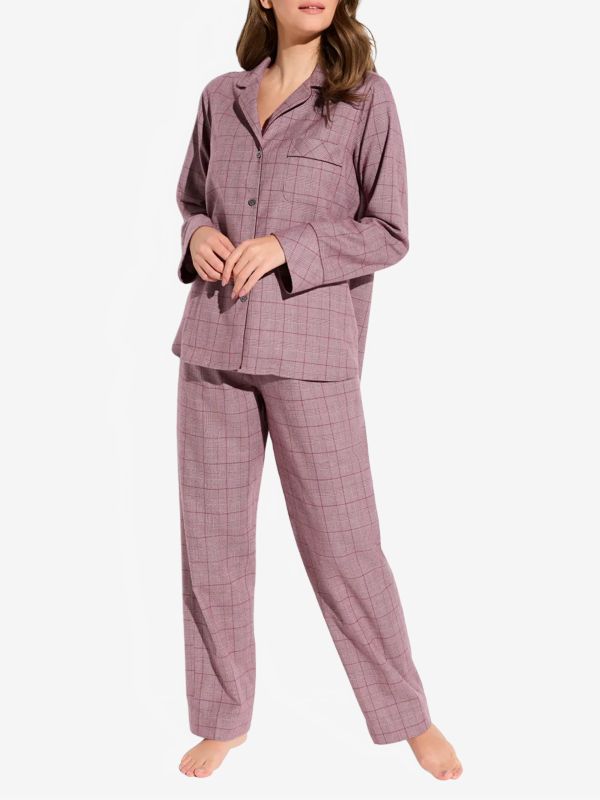 Pyjama "Cozy Flannel" bordeaux, ZIMMERLI