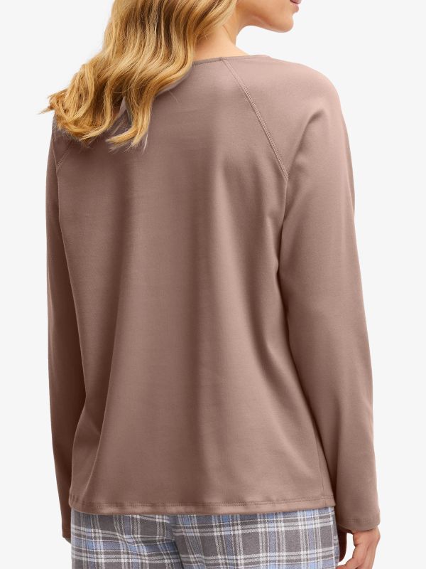 Pyjama Oberteil "Alpine M&M" trüffel, CALIDA