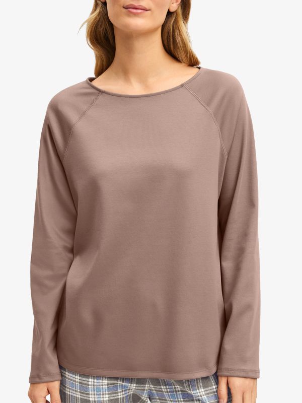 Pyjama Oberteil "Alpine M&M" trüffel, CALIDA
