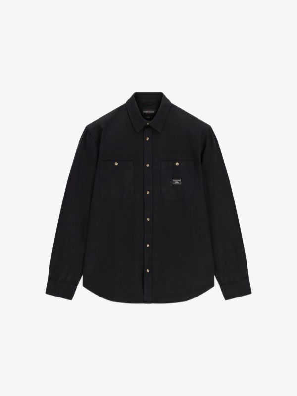 Chemise GUESS JEANS Langarm-Taschenhemd noir