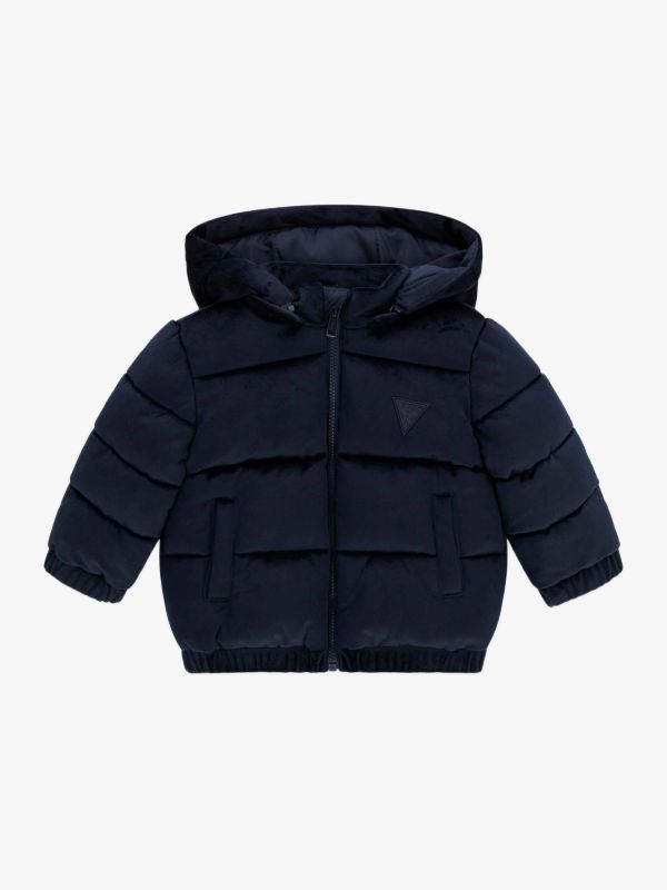 Veste GUESS KIDS Samt-Steppjacke mit Kapuze bleu