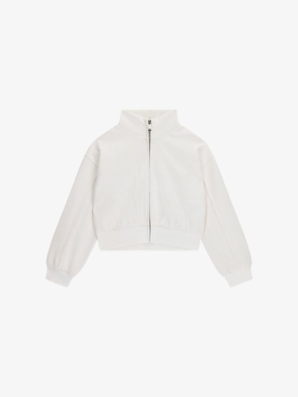 Pullover GUESS KIDS Kastig geschnittenes Sweatshirt mit durchgehendem Reißverschluss weiss