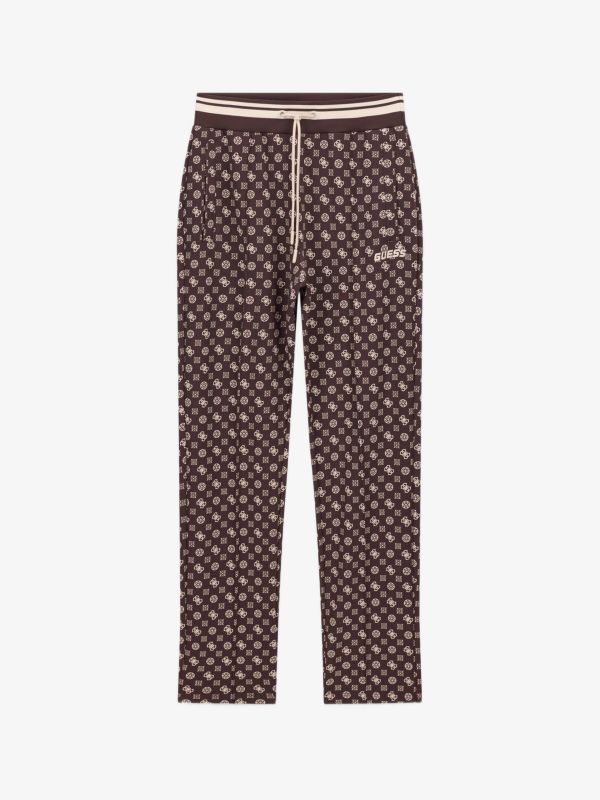 Trousers GUESS Sweathose Scuba Logo brown