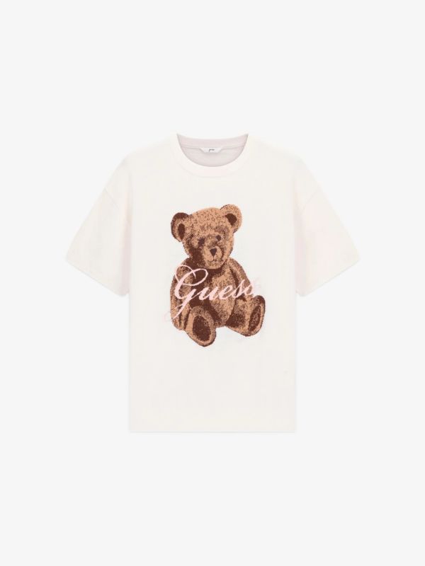 Pyjama GUESS Aria Pullover-T-Shirt weiss