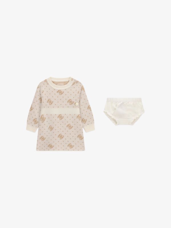 Kleid GUESS KIDS Strickkleid- und Höschen-Set beige