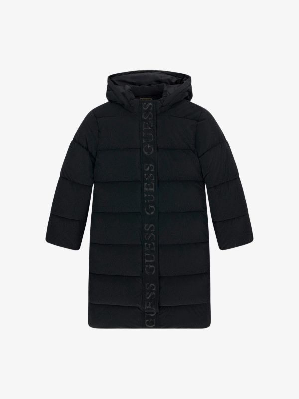 Veste GUESS KIDS Lange Daunenjacke mit Kapuze noir