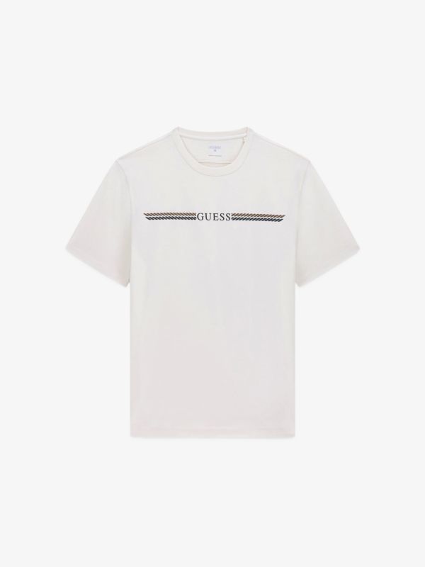 T-Shirt GUESS T-Shirt mit Logoprint beige