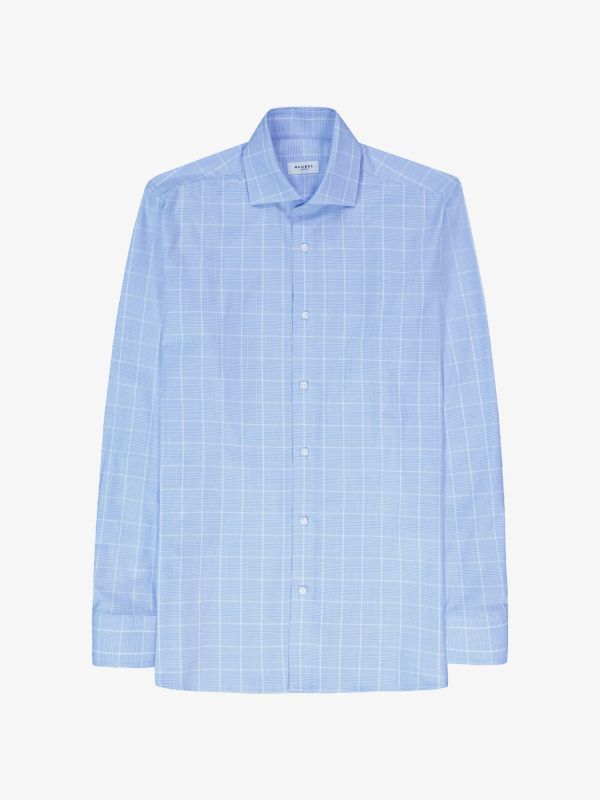 Casualhemd hellblau karo