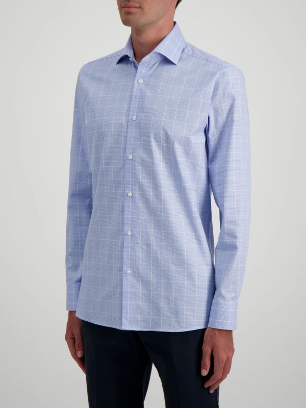 Casualhemd hellblau karo, GLOBUS