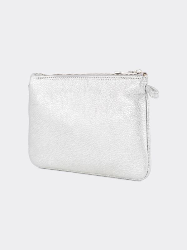 Pochette "Tamins" argentée, MAISON MOLLERUS