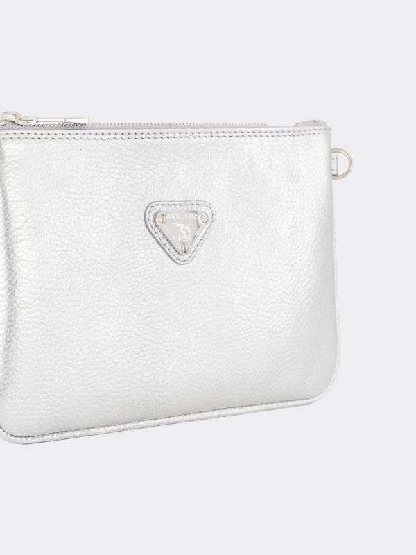 Pochette "Tamins" argentée, MAISON MOLLERUS