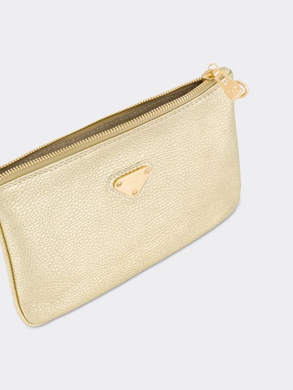 Pochette "Tamins" jaune dorée, MAISON MOLLERUS