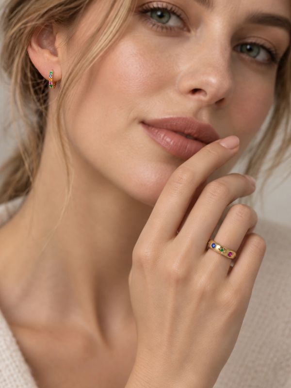 Ring 100% waterproof Starburst multicolor (o/Fd), TARA STYLE