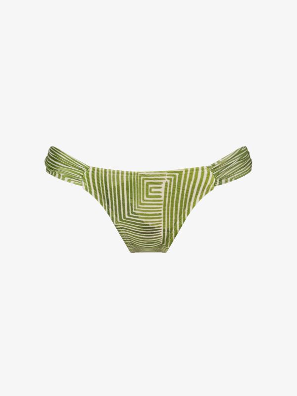Bikini Hose grün/klein gemustert