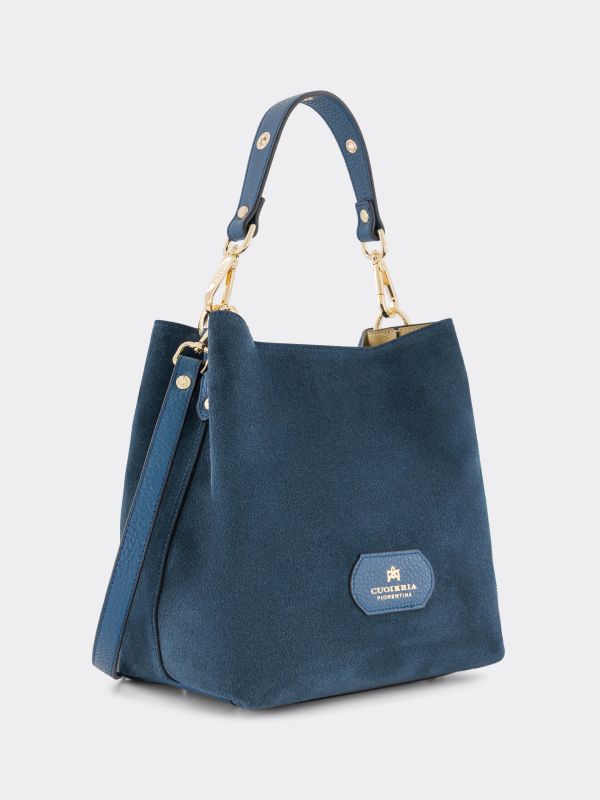 Beuteltasche blau, CUOIERIA FIORENTINA