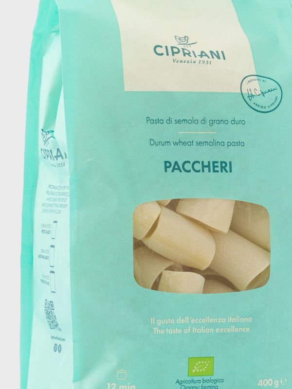Nudeln aus HARTWEIZENGRIESS Paccheri, CIPRIANI