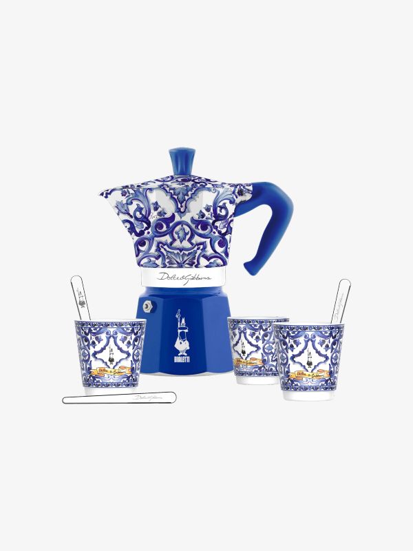 Kaffeekocher Set Blu Mediterraneo blau