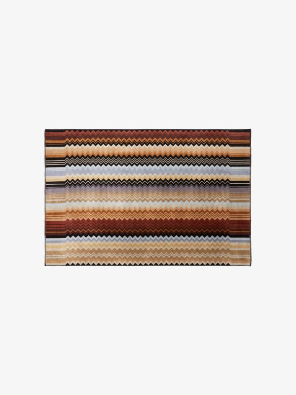 Serviette de bain GIACOMO rayé brun foncé, MISSONI