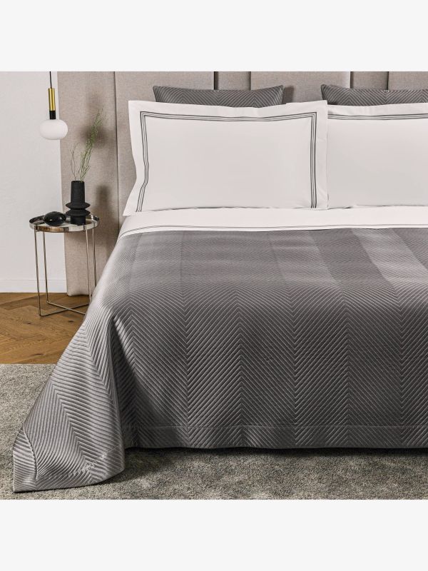 Wohndecke HERRINGBONE mittelgrau