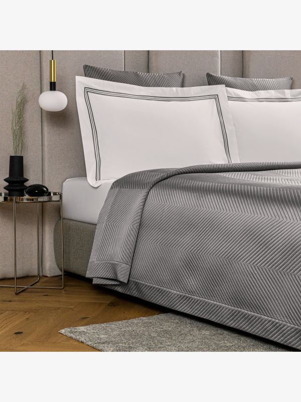 Couverture d'intérieur HERRINGBONE gris intermédiaire, FRETTE