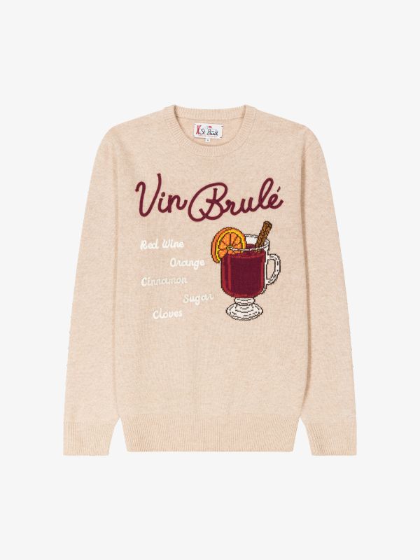 pull en tricot  beige