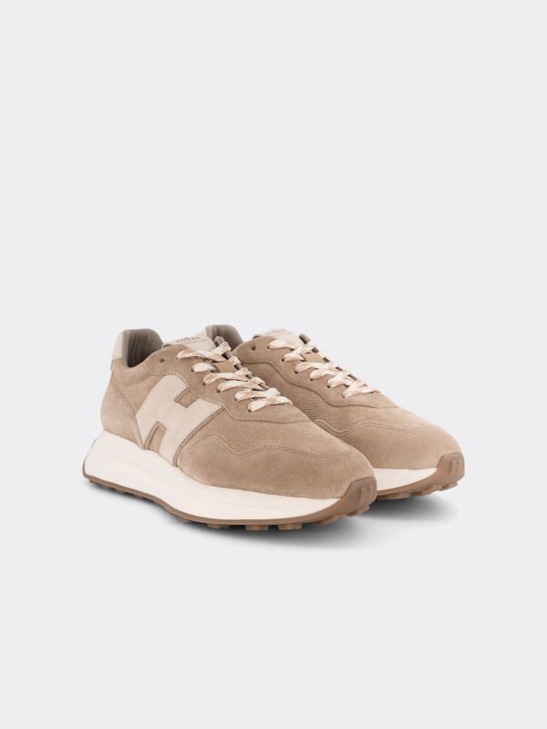 baskets en cuir "H641" beige, HOGAN