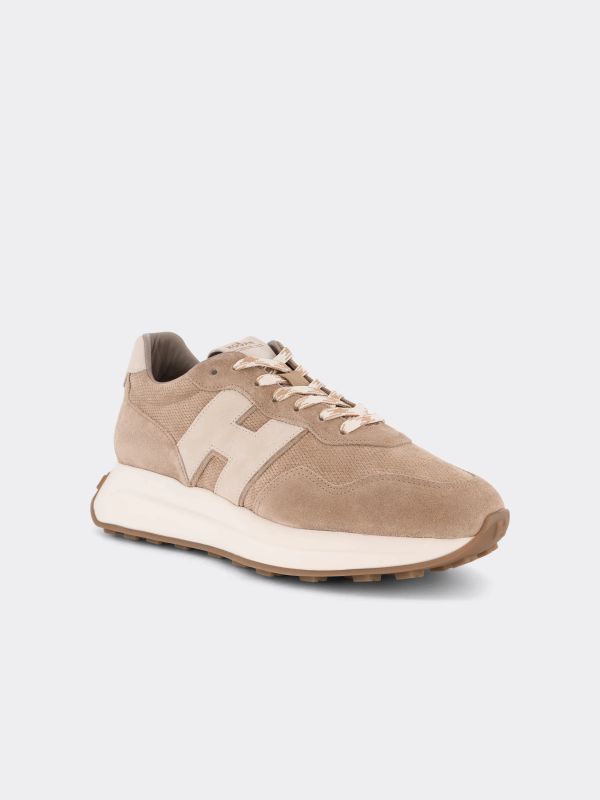 baskets en cuir "H641" beige, HOGAN