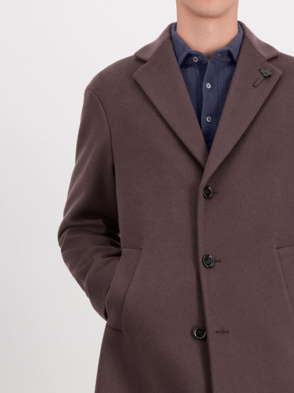 manteau de laine bordeaux, LARDINI