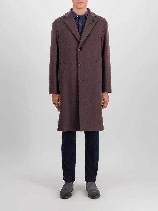 manteau de laine bordeaux, LARDINI
