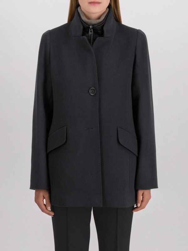 manteau de laine noir, CINZIA ROCCA