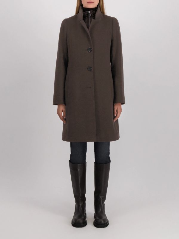 manteau de laine brun intermédiaire, CINZIA ROCCA