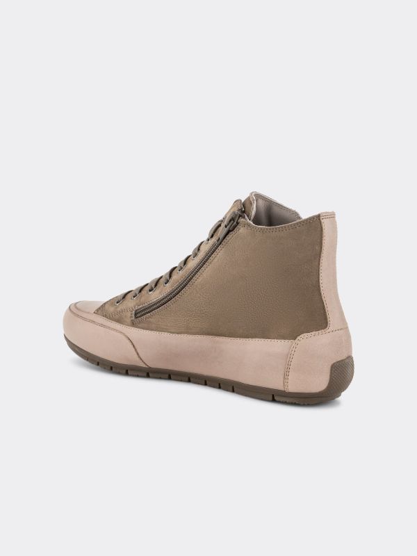 Ledersneaker taupe, CANDICE COOPER