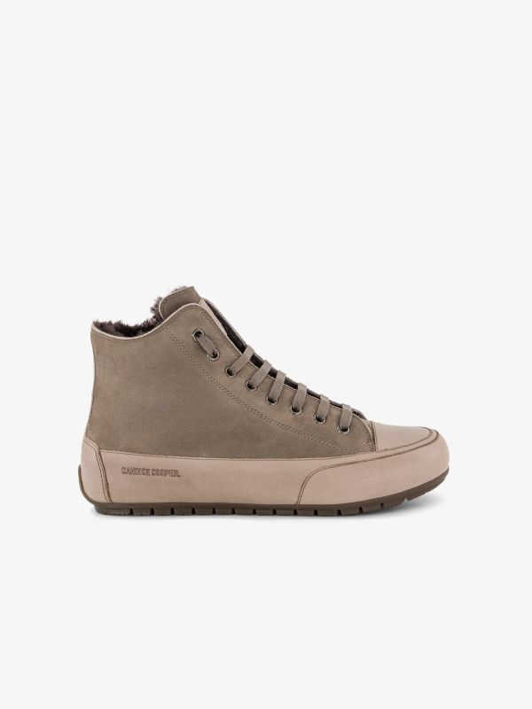 Ledersneaker taupe