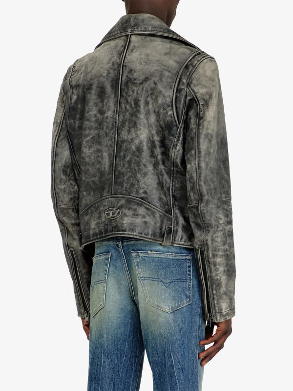 Veste en cuir  anthracite, DIESEL