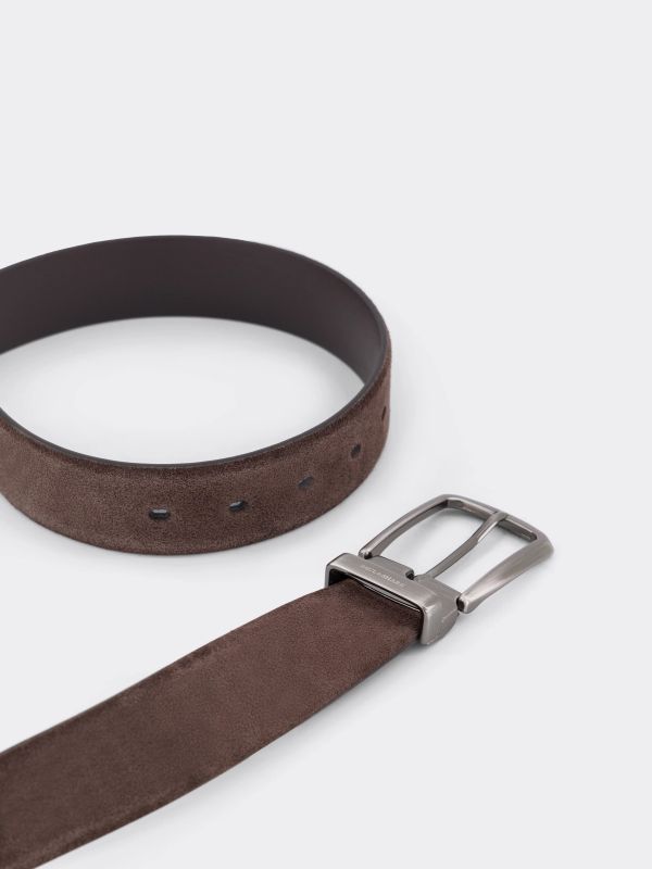 Ceinture en cuir brun, PAUL & SHARK