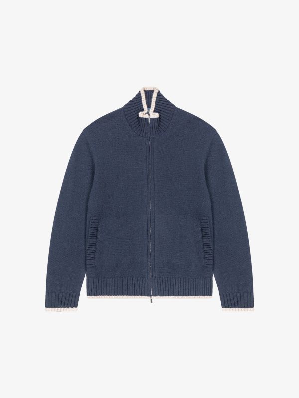 cardigan en cachemire  bleu