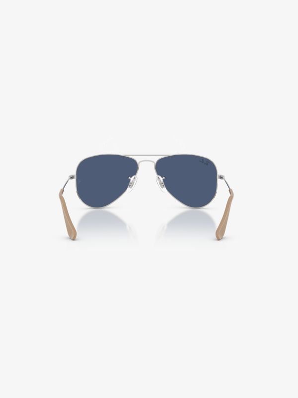 Sonnenbrille RB9506S Aviator Kids hellgrau, RAY BAN JUNIOR