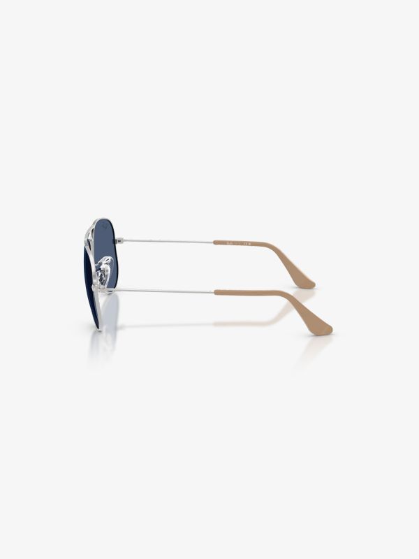 Sonnenbrille RB9506S Aviator Kids hellgrau, RAY BAN JUNIOR