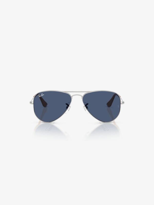 Sonnenbrille RB9506S Aviator Kids hellgrau, RAY BAN JUNIOR