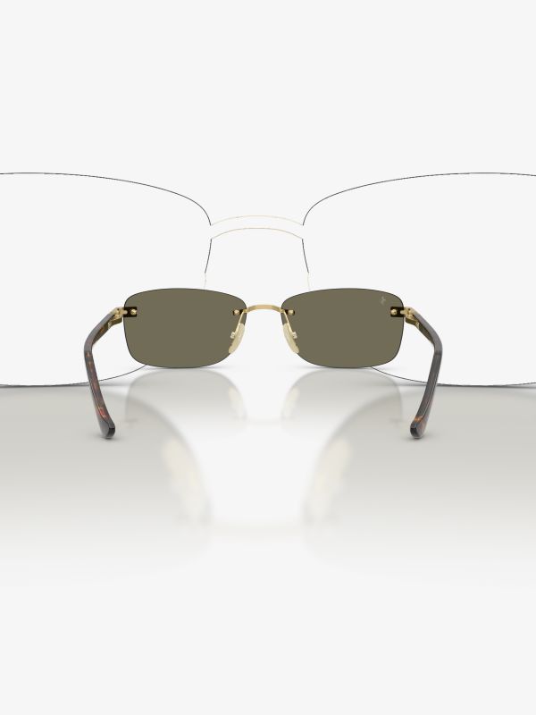 Lunettes de soleil jaune dorée, FERRARI