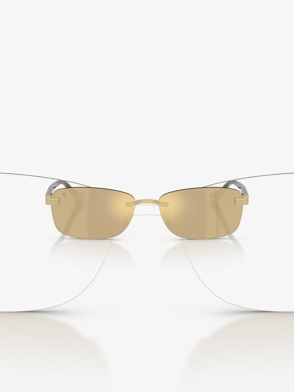 Lunettes de soleil jaune dorée, FERRARI