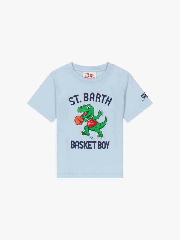 T-Shirt "Denver Jr" bleu clair/à petits motifs