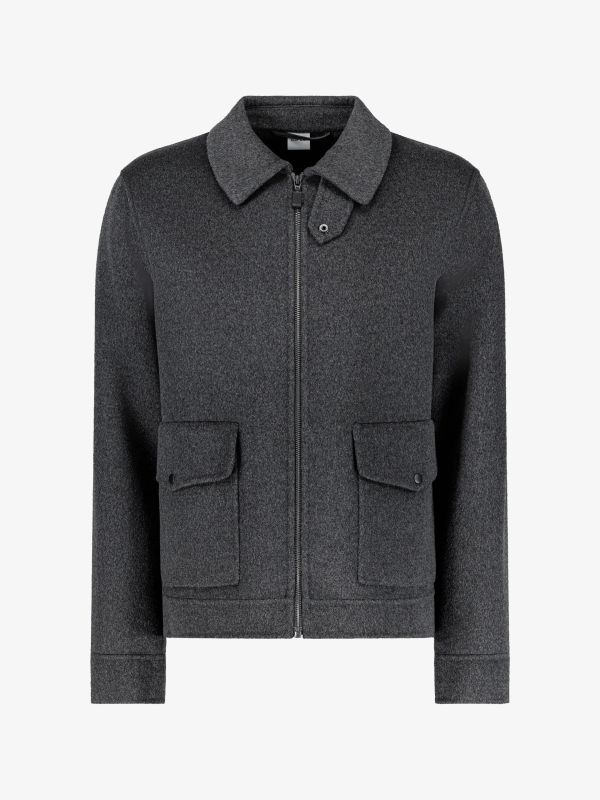 Wolljacke anthrazit