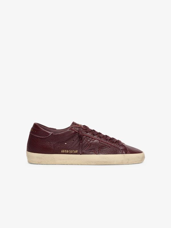 baskets en cuir "Super-Star Classic" bordeaux