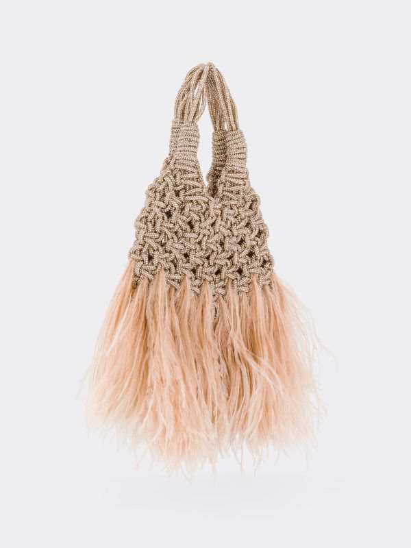 Sac à main "Vannifique Plumes* dorée, HIBOURAMA