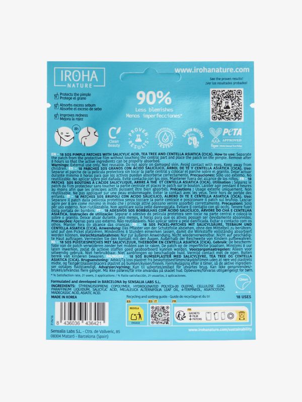 SOS Pimple Patches with Salicylic Acid, IROHA NATURE