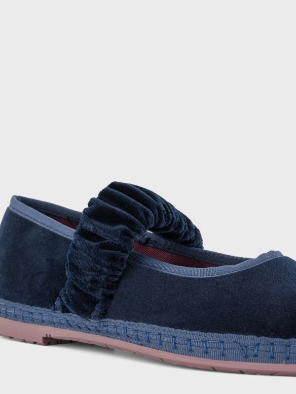 Ballerines "Mafalda" bleu, FLABELUS