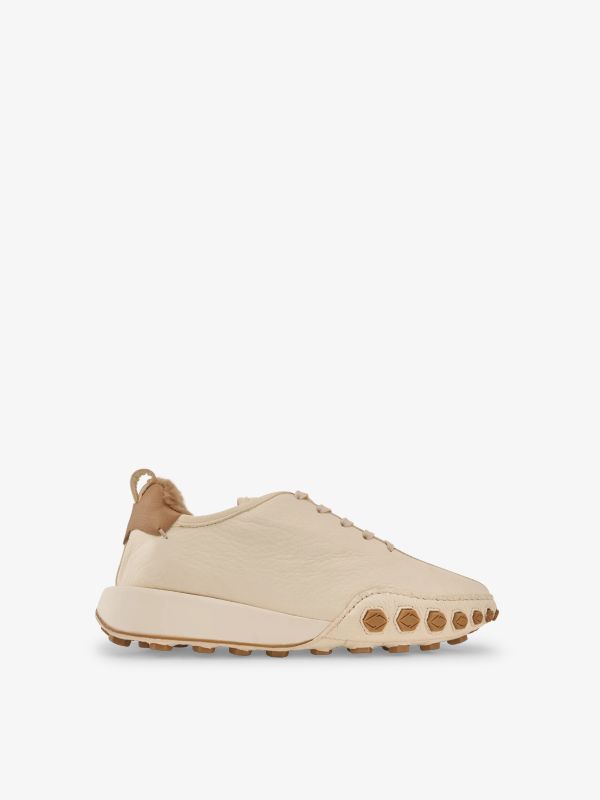 Ledersneaker taupe