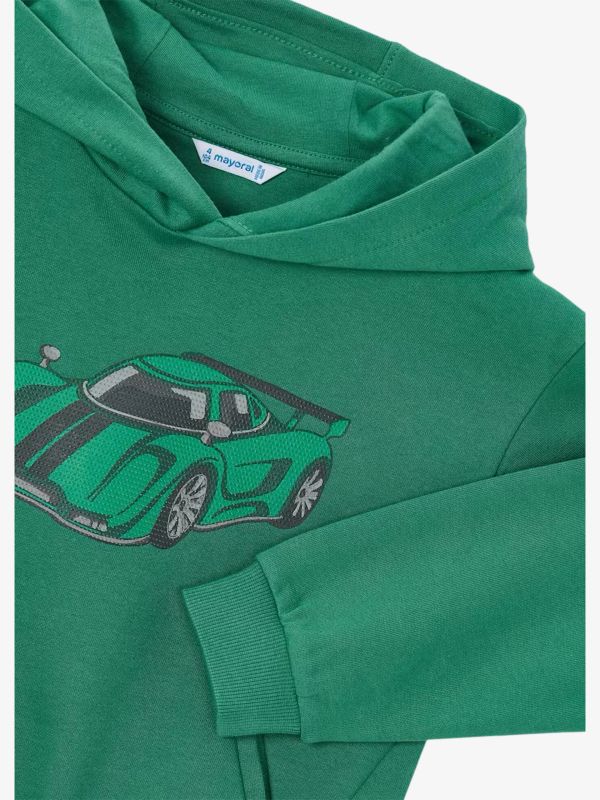 sweat à capuche  vert, MAYORAL